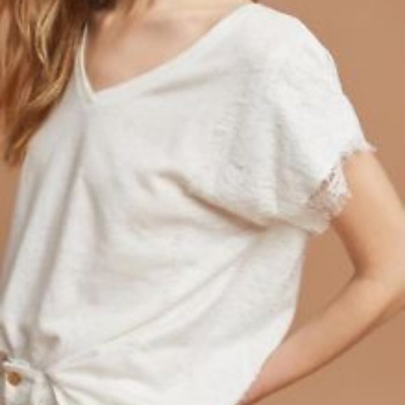 Anthropologie Meadow Rue Forum Lace T-Shirt - Picture 2 of 8